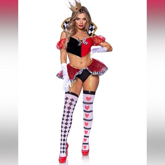 NEW Leg Avenue Wicked Wonderland Queen of Hearts Costume Size Small - Picture 1 of 9